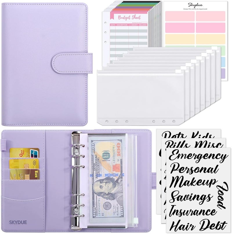 Skydue Budget Binder, Money Saving Binder with Zipper Envelopes, Cash Envelopes and Expense Budget Sheets for Budgeting - Image 1